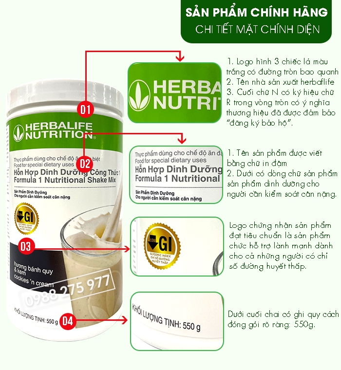 hỗn hợp dinh dưỡng Herbalife F1