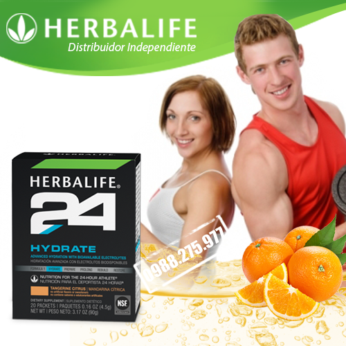 Dinh dưỡng cho vận động viên Herbalife 24 Hydrate Hương cam